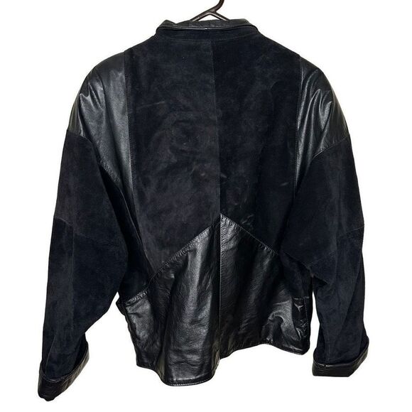 Vintage COMINT Moto Suede Leather Jacket Medium - Picture 2 of 4